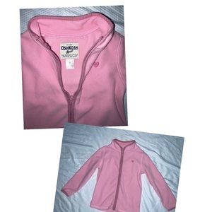 Girls pink fleece zip up jacket